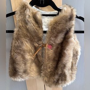 Zara baby girl fur vest 12/18 months